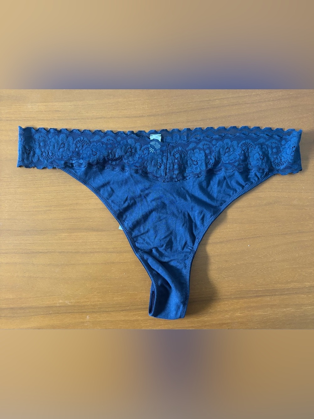 Cosabella Amore Adore Navy Lace-Trim Thong